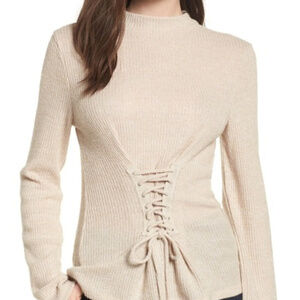 B.P. RIB KNIT CORSET TOP Sz SMALL